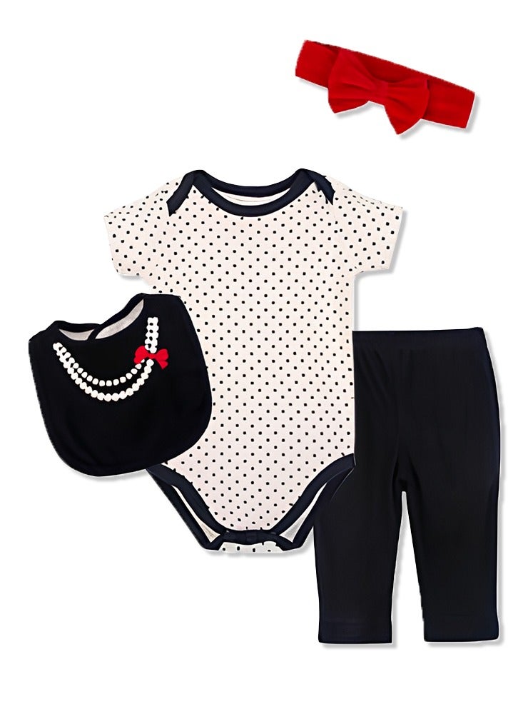 My Pumpkin Newborn Baby 8 pcs cute giftset with Body suits and Pants for girls - 9 in 1 - Image 3