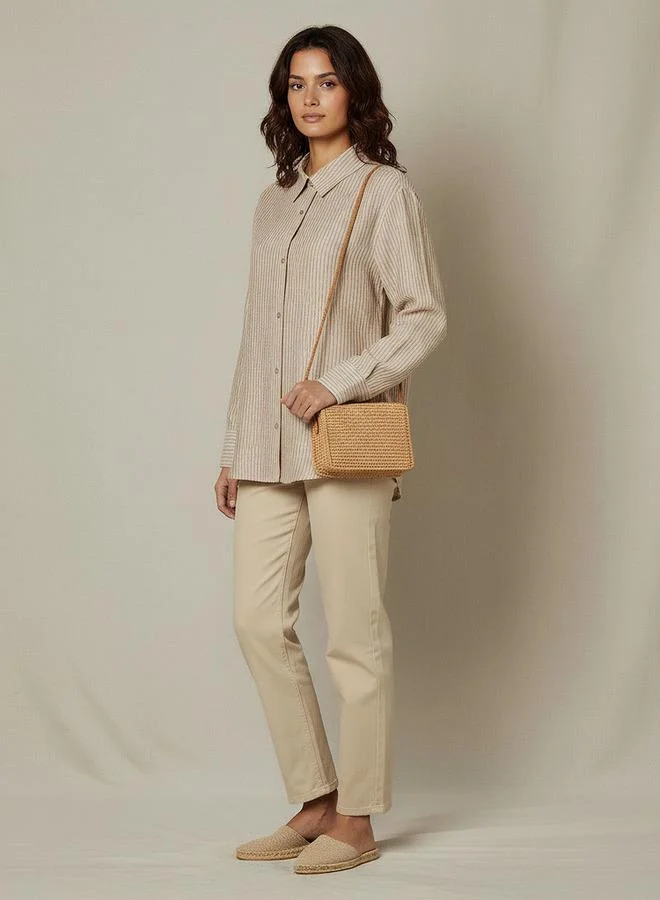 سبلاش فيڤ Shirt with Stripes and Long Sleeves