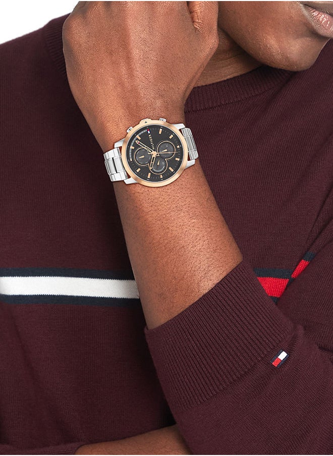 TOMMY HILFIGER Men Analog Round Shape Stainless Steel Wrist Watch 46 mm  - Image 4
