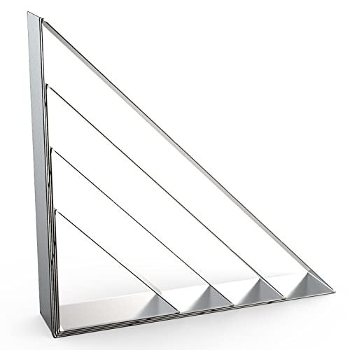 QAAQS 45/90 Degree Triangle Cookie Cutter Set - 5 inch, 4 inch, 3 inch, 2 inch - Half Square Right Angle Triangle Geometric Frame Plaque Cookie Cutters Shapes Molds - Stainless Steel - Image 1