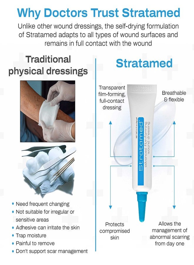 Stratamed Advanced Film-Forming Wound Dressing | Forms a Flexible Protective Layer Over Open Wounds & Damaged Skin | for Faster Healing and Early Abnormal Scar Management | 5g (0.17oz) - Image 3