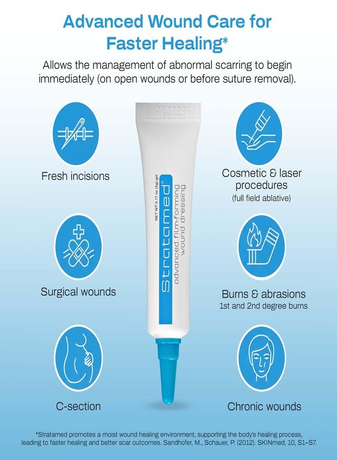 Stratamed Advanced Film-Forming Wound Dressing | Forms a Flexible Protective Layer Over Open Wounds & Damaged Skin | for Faster Healing and Early Abnormal Scar Management | 5g (0.17oz) - Image 2
