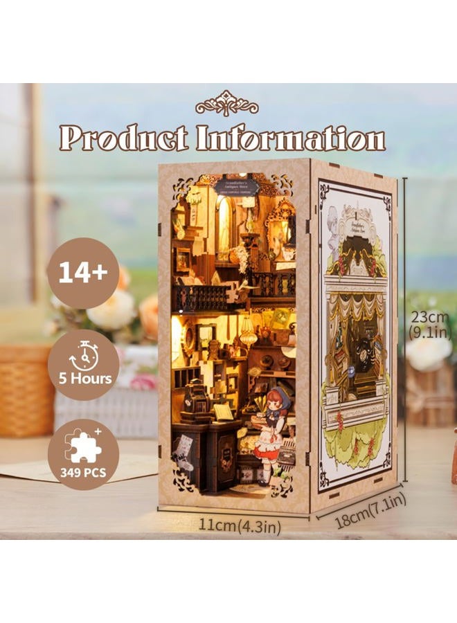 Fsolis Book Nook Kit, DIY Miniature Dollhouse Kit for Adults Bookshelf Decor Birthday for Women Teens Craft Lovers (Grandpa's Antiques Store) - Image 2