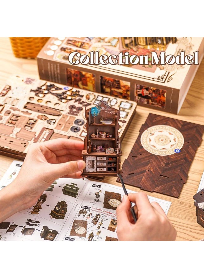 Fsolis Book Nook Kit, DIY Miniature Dollhouse Kit for Adults Bookshelf Decor Birthday for Women Teens Craft Lovers (Grandpa's Antiques Store) - Image 4