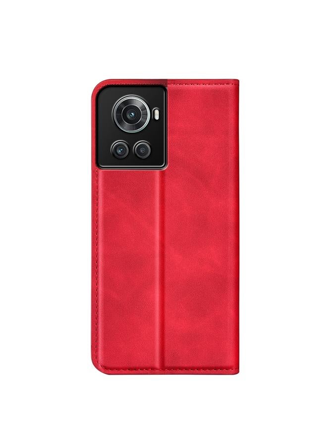 اس-توب جراب هاتف OnePlus Ace / 10R جراب هاتف جلدي مغناطيسي بتصميم كلاسيكي - Image 3