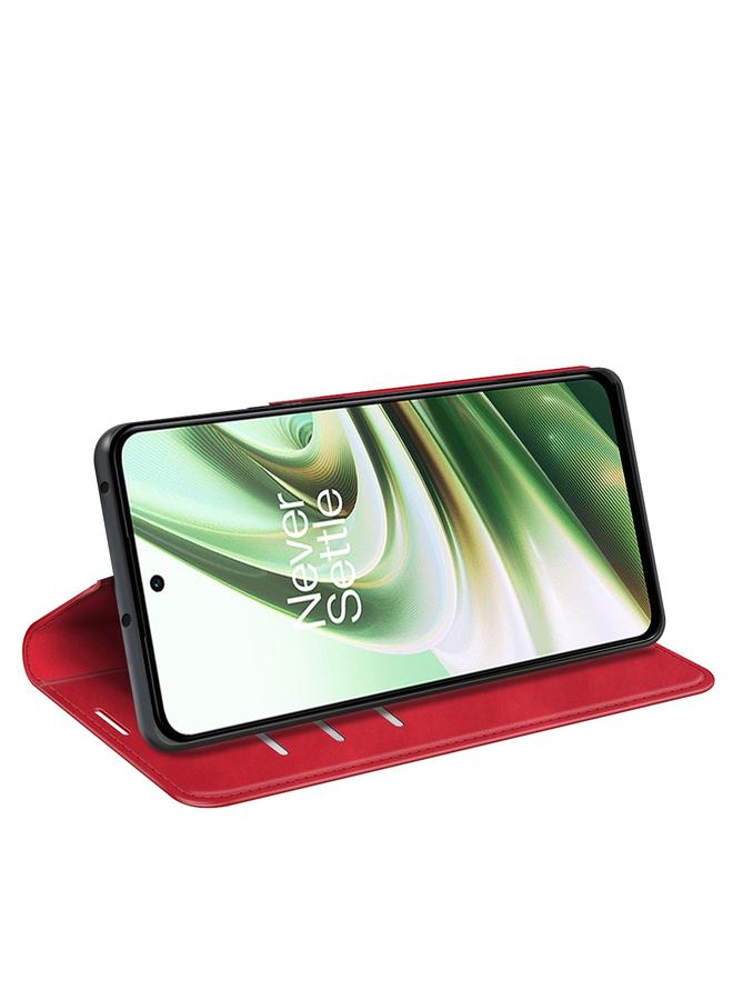 اس-توب جراب هاتف OnePlus Ace / 10R جراب هاتف جلدي مغناطيسي بتصميم كلاسيكي - Image 5