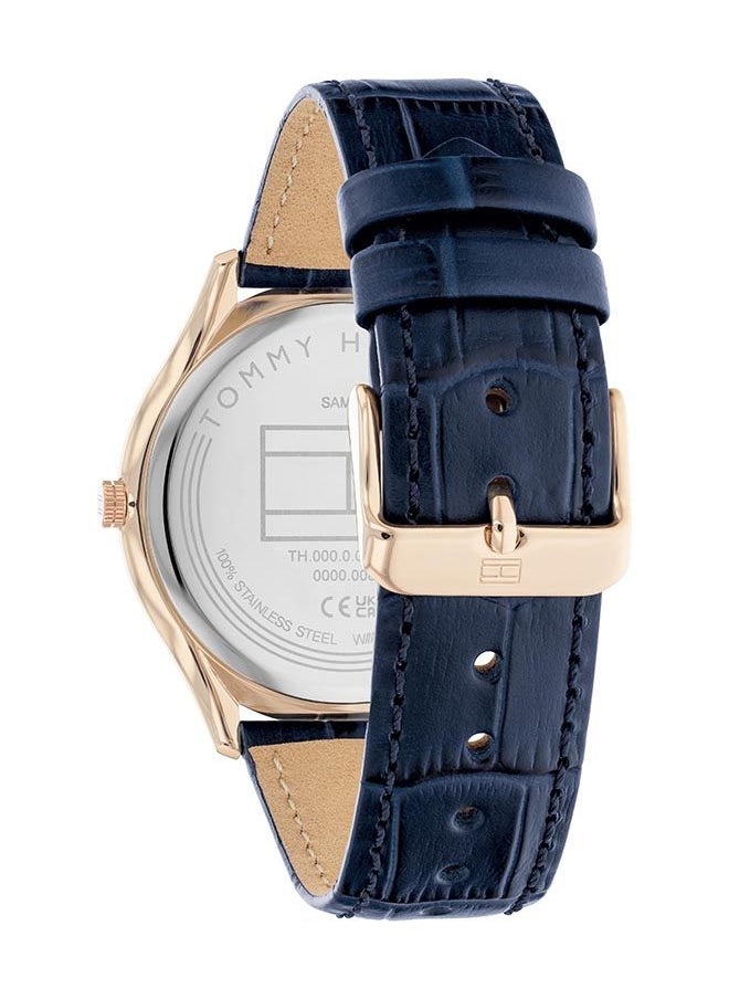 TOMMY HILFIGER - Men Analog Round Shape Leather Wrist Watch 43 mm - Image 1