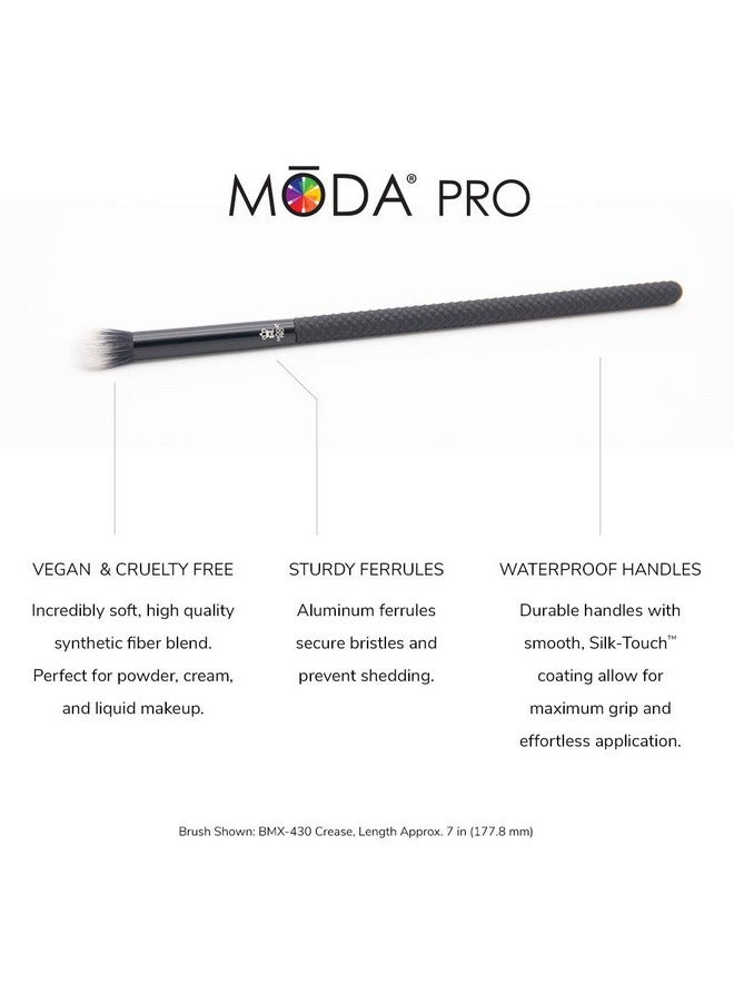 MODA Pro 5Pc Deluxe Eye Makeup Brush Kit Includes Shader Crease Detail Smudger And Liner Brushes (Black) - Image 5