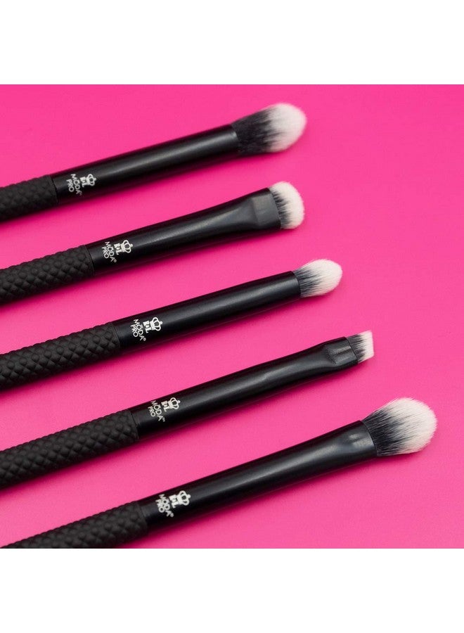 MODA Pro 5Pc Deluxe Eye Makeup Brush Kit Includes Shader Crease Detail Smudger And Liner Brushes (Black) - Image 4