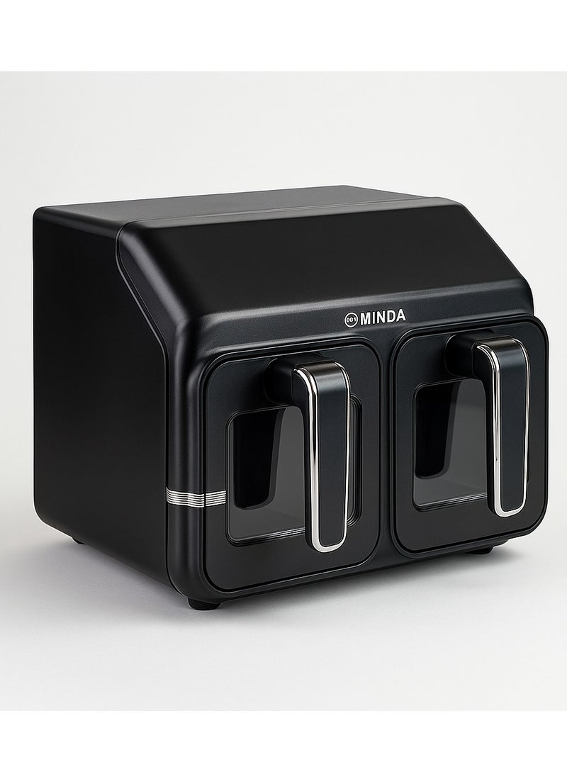 Minda Hot Air Fryer 9 Litres I 4.5 L + 4.5 L I Double Hot Air Fryer I Air Fryer I Air Fryer I Touch Screen I Double Chamber - Image 4