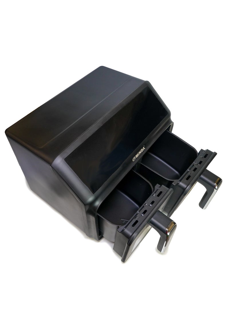 Minda Hot Air Fryer 9 Litres I 4.5 L + 4.5 L I Double Hot Air Fryer I Air Fryer I Air Fryer I Touch Screen I Double Chamber - Image 5