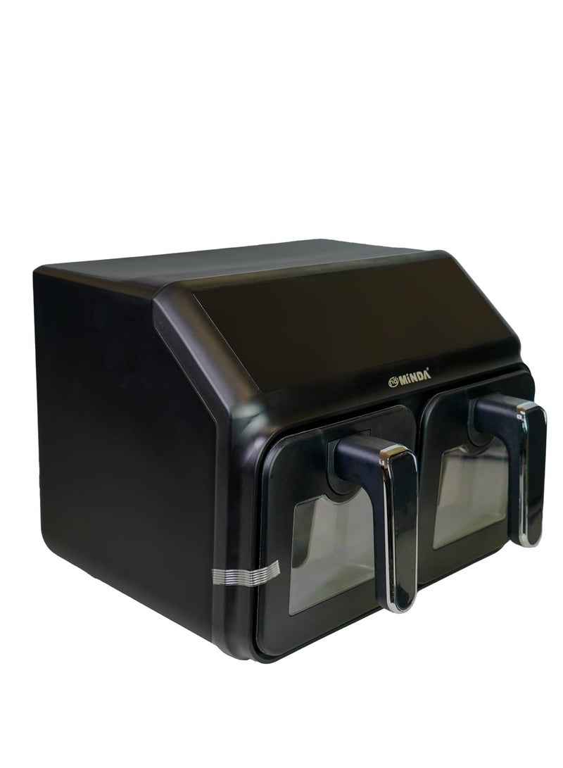 Minda Hot Air Fryer 9 Litres I 4.5 L + 4.5 L I Double Hot Air Fryer I Air Fryer I Air Fryer I Touch Screen I Double Chamber - Image 2