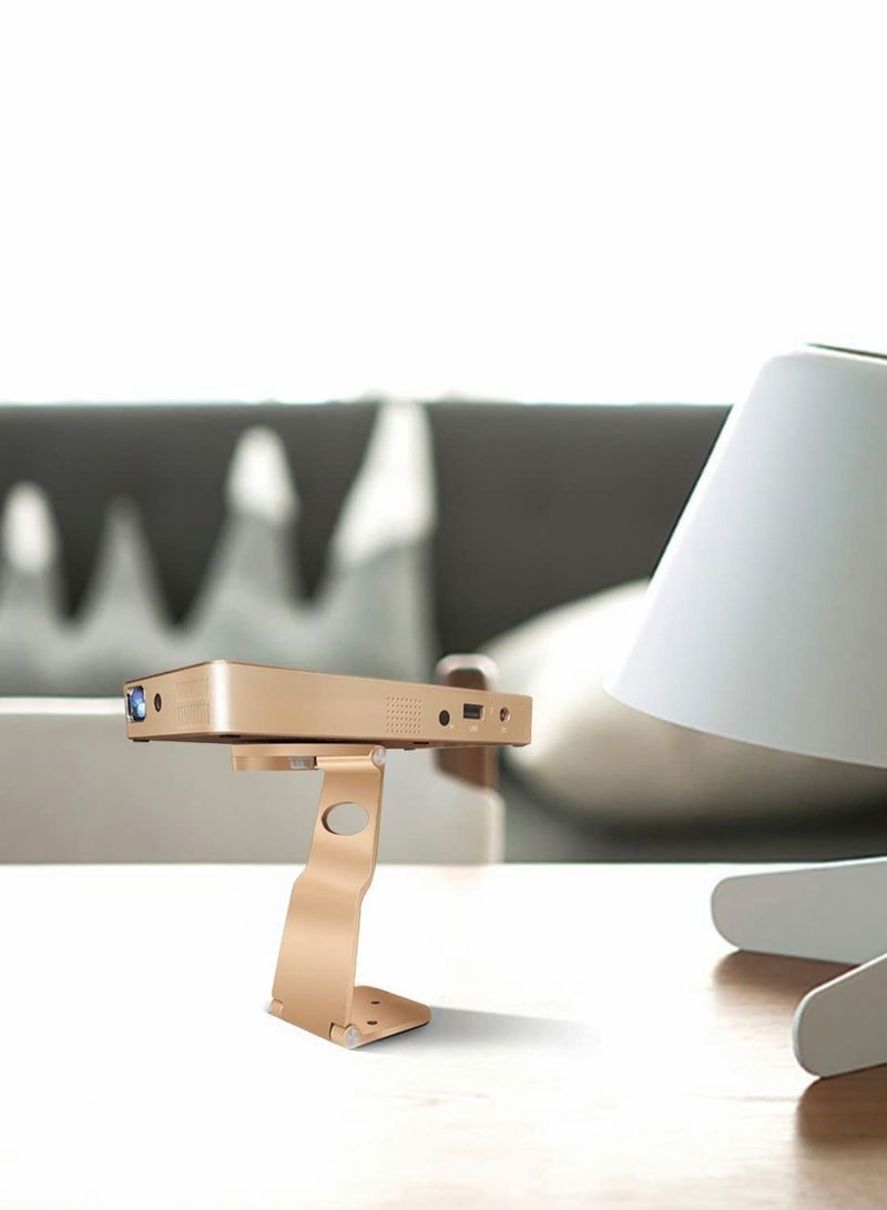 SYOSI Projector Mount, Mini Adjustable Projector Stand, Easy to Install and Remove, Portable Projector Ceiling Shelf, Compatible with All Mini projectors, Cameras, webcams with 1/4 Screw Head (Gold ) - Image 5