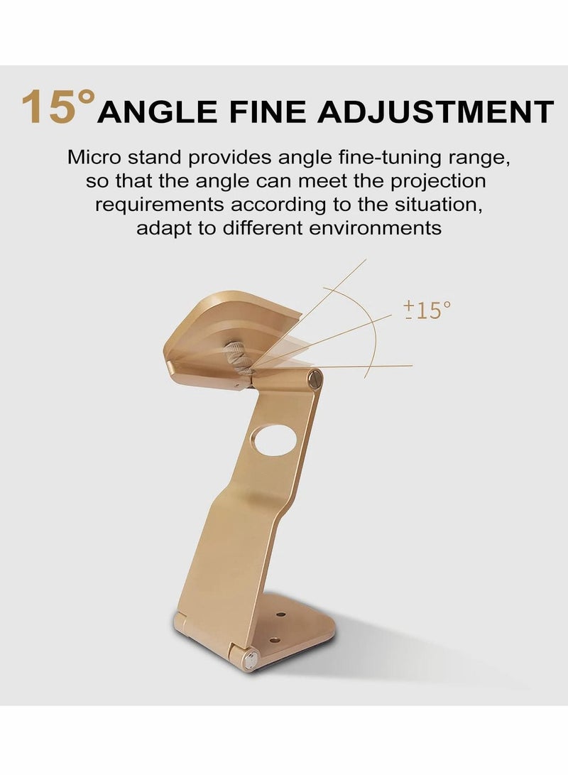 SYOSI Projector Mount, Mini Adjustable Projector Stand, Easy to Install and Remove, Portable Projector Ceiling Shelf, Compatible with All Mini projectors, Cameras, webcams with 1/4 Screw Head (Gold ) - Image 2