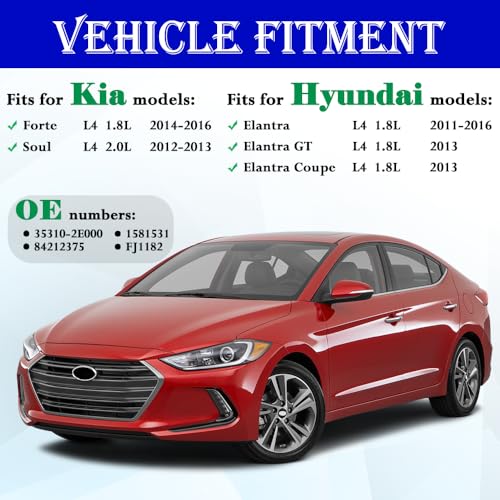 SeyPon Upgraded 12 Holes Fuel Injectors Fits For Hyundai: Elantra, For Kia: Forte/Soul, L4 1.8L/2.0L 2011-2016, OEM # 35310-2E000, 1581531, FJ1182 (4 Pcs) - Image 2