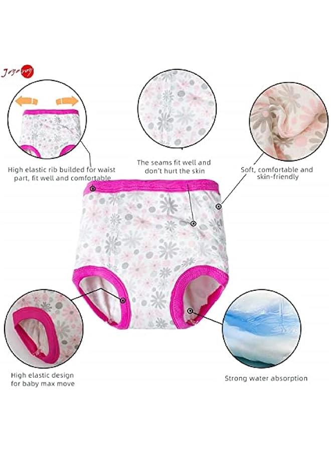 Training Underwear For Girls 4 PCS Potty Training Underwear For Girls Potty Training Underwear Girls Training Underwear Toddler Training Underwear Calzones Para Niñas Baby Girls' Training Underpants - Image 2