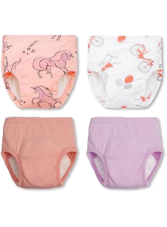 Training Underwear For Girls 4 PCS Potty Training Underwear For Girls Potty Training Underwear Girls Training Underwear Toddler Training Underwear Calzones Para Niñas Baby Girls' Training Underpants - Image 1