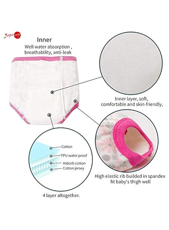 Training Underwear For Girls 4 PCS Potty Training Underwear For Girls Potty Training Underwear Girls Training Underwear Toddler Training Underwear Calzones Para Niñas Baby Girls' Training Underpants - Image 3