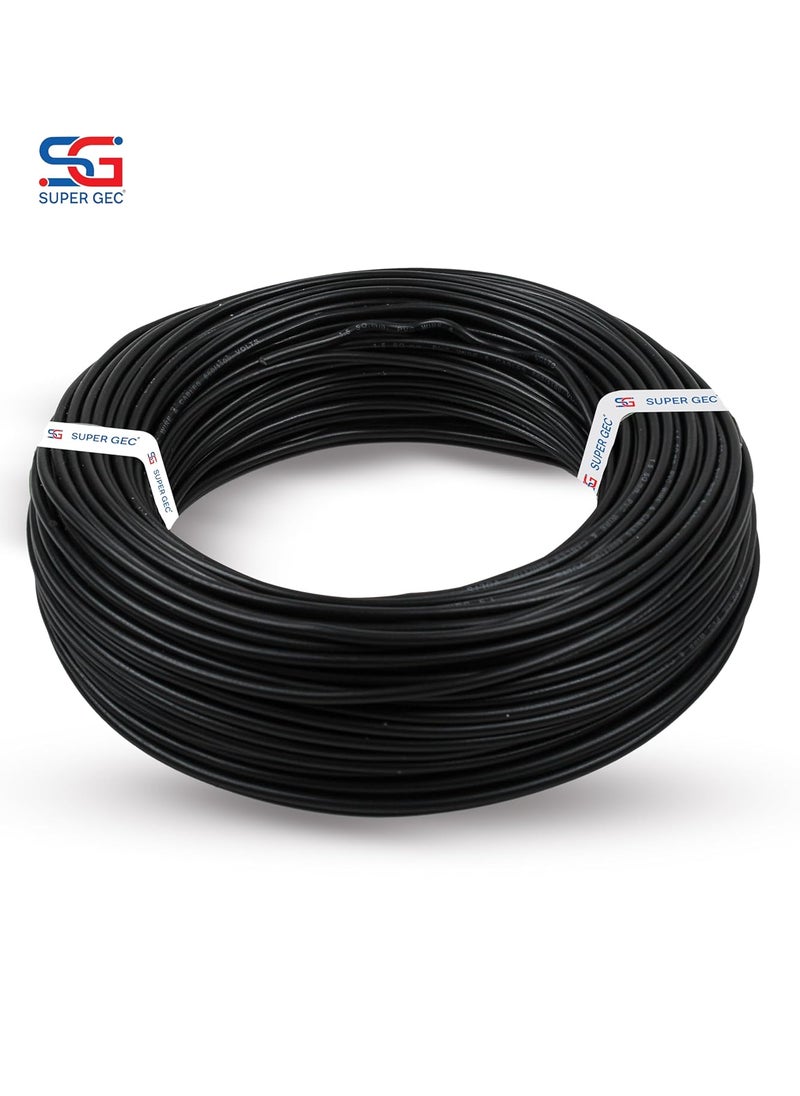 SUPER GEC Super GEC Power Touch House Wire and Cable FR PVC Insulated Pure Copper Wire 73 Meter Length for Domestic Industrial Electrical Wiring Black 15 sqmm  - Image 3