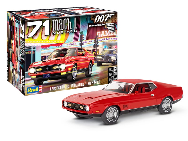Revell 14555 71 Ford Mustang Mach 1 429 James Bond 007 Diamonds are Forever 125 Scale 121Piece Skill Level 5 Model Car Building Kit - Image 2