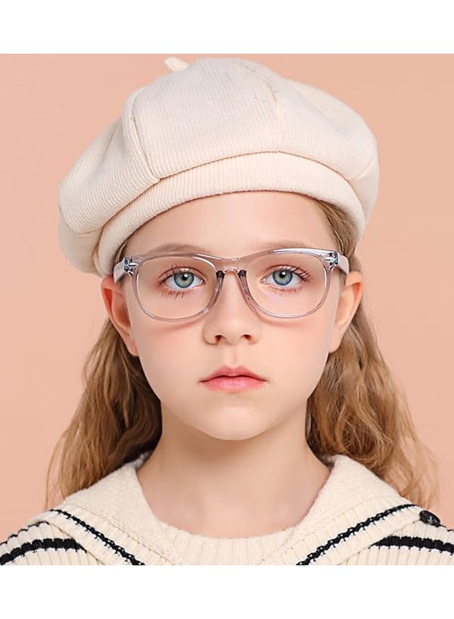 kids Blue Light Blocking Glasses For Girls And Boys Computer Blue Light Blocking Glasses For Age 3-11 (Light pink) - Image 2