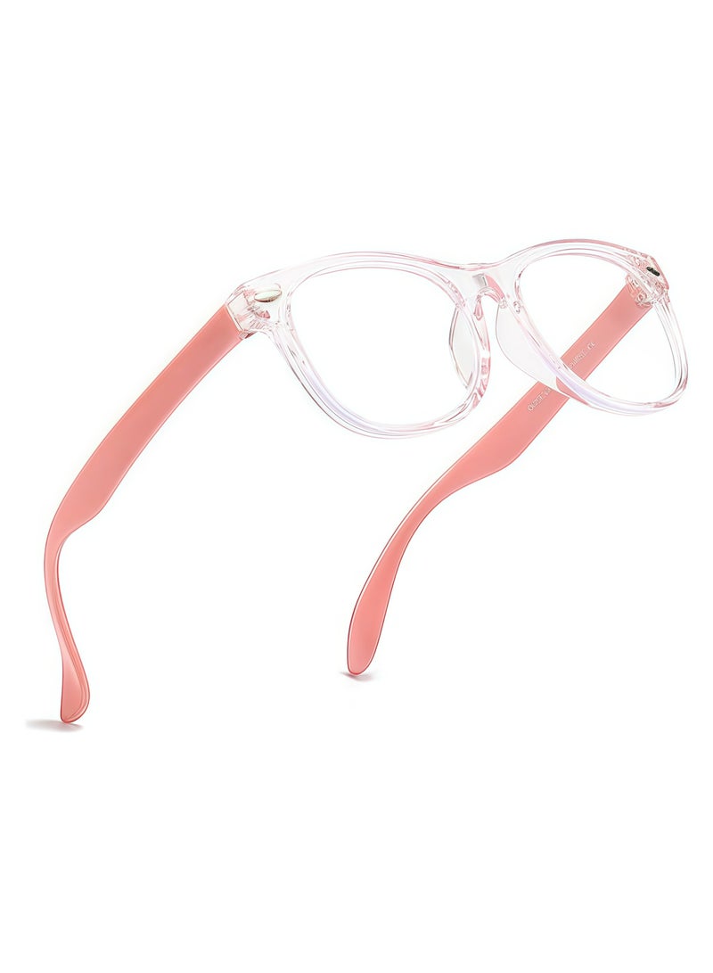 kids Blue Light Blocking Glasses For Girls And Boys Computer Blue Light Blocking Glasses For Age 3-11 (Light pink) - Image 4