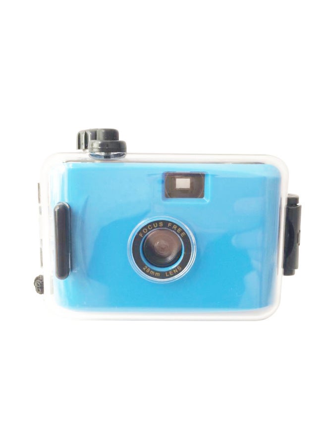 Dark Blue White Shell Fool Camera Film Camera Retro Film Machine Mini Waterproof Non-disposable Student Party Gift-Color:Dark Blue Black Shell  - Image 1