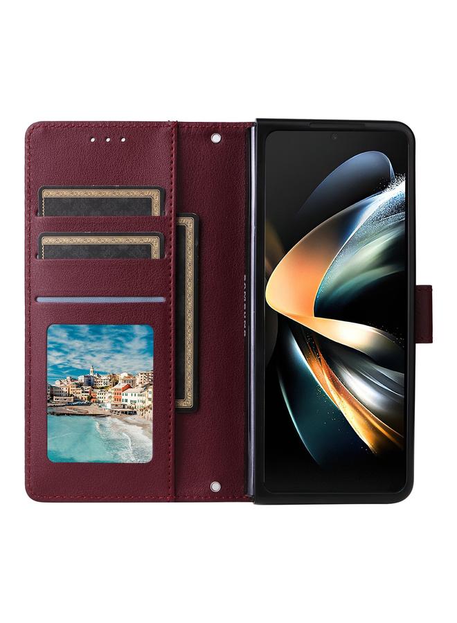 S-TOP Case For Samsung Galaxy Z Fold4 5G Multifunctional Horizontal Flip Leather Phone Case with Three Card Slot - Image 4