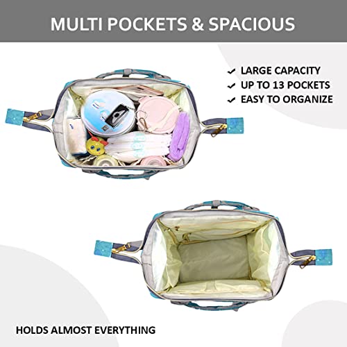 PACKNBUY Diaper Bag for Mothers for Travel, Baby Diaper Bags for Mom, Maternity Bag with Insulated Bottle Pockets, Water Resistant and Multiple Pockets to Store Newborn Baby Products (Green) - Image 4