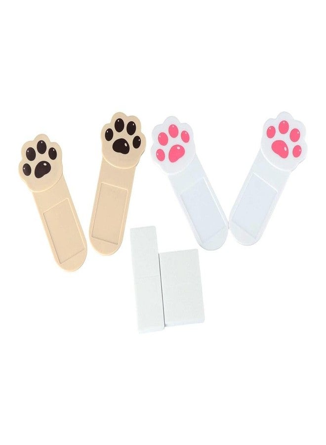 Kopida 2 Pairs Cute Toilet Seat Lifter Cartoon Lovely Cat Paw Toilet Lid Lifter Toilet Seat Handle Seat Cover Lifter Self-Adhesive Toilet Seat Handle Avoid Touching Toilet Seat Lid,4.13IN - Image 2