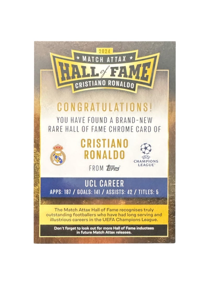 Topps Match Attax 24/25 - Hall of Fame Cristiano Ronaldo + 50 Bonus Cards - Image 3