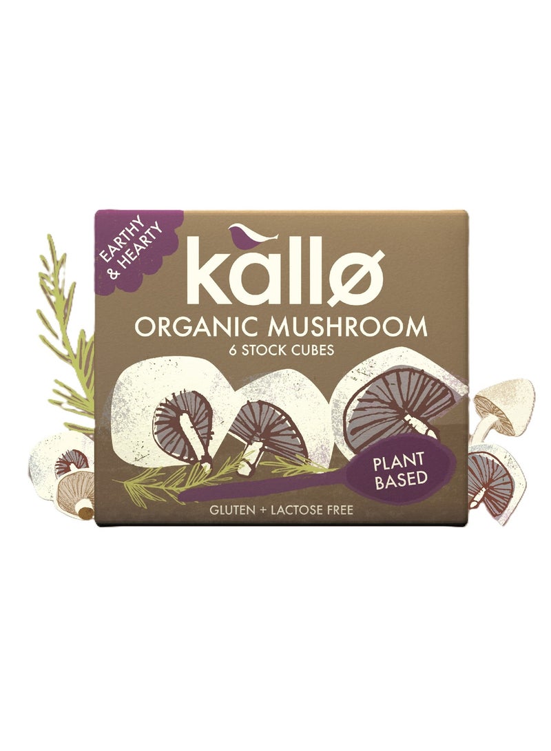 Kallo Organic Mushroom Stock Cubes, 6 Cubes