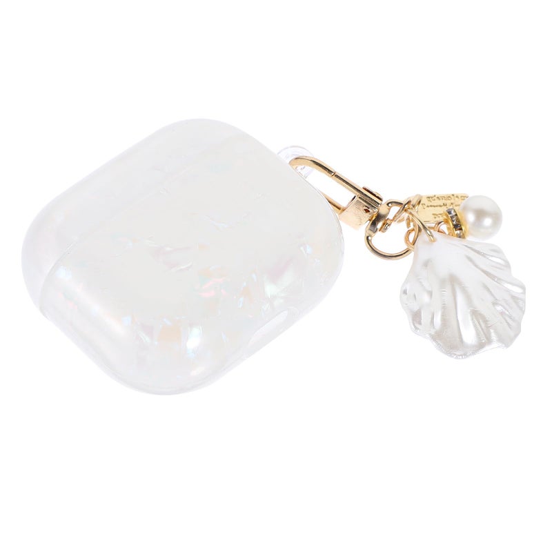 Shiny Pearl Pendant Earphone Case with Shell Pattern Compatible with Earbuds 3 Protective Cover - Image 2