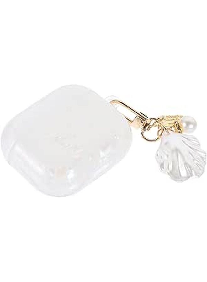 Shiny Pearl Pendant Earphone Case with Shell Pattern Compatible with Earbuds 3 Protective Cover - Image 1