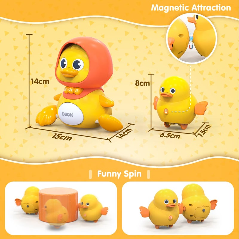 Gofimyee Crawling Duck Musical Toy, Baby Toy for Toddler, Sound Toys for 18+ Months, Early Educational Baby Toys with Light, Includes One Large Duck and Two Ducklings (Batteries Included) - Image 5