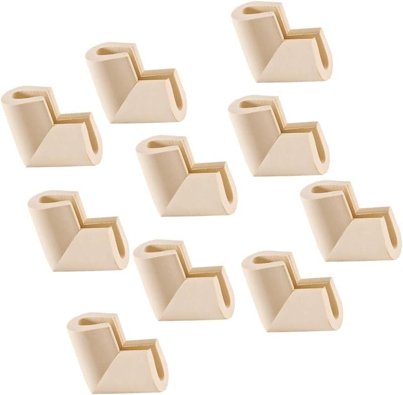 كلاراكو واقيات زوايا الطاولات الزجاجية، واقيات زوايا الأثاث تحمي الطفل من الإصابات الحادة، بيج، 55×55×8 مم - Image 4