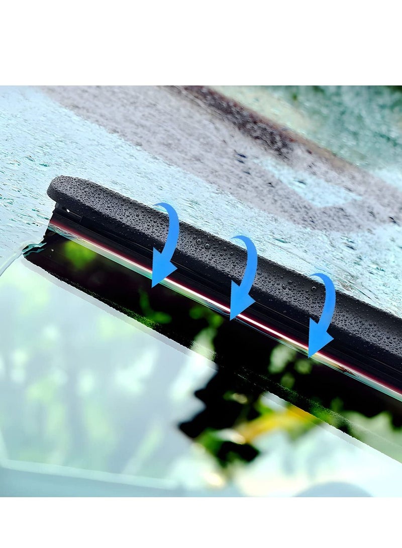 4 Pieces Car Wiper Blade Replacement Strip 32 Rubber Frameless Windshield Wiper Strip, DIY Adjustable Boneless Windscreen Blade Refills - Image 3