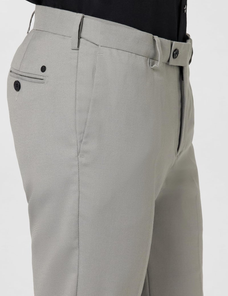 Arrow Men Tapered fit Polyester SolidMid-Rise waistTrousers(ARAEOTR1625_Grey_30) - Image 5