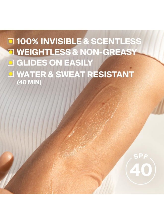 Supergoop! Unseen Sunscreen Body SPF 40 - Invisible Sun Protection - 3.4 fl oz - Weightless & Scentless - Water & Sweat Resistant - For All Skin Types - Image 3