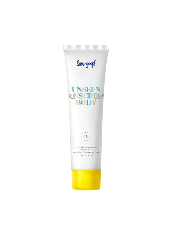 Supergoop! Unseen Sunscreen Body SPF 40 - Invisible Sun Protection - 3.4 fl oz - Weightless & Scentless - Water & Sweat Resistant - For All Skin Types - Image 1