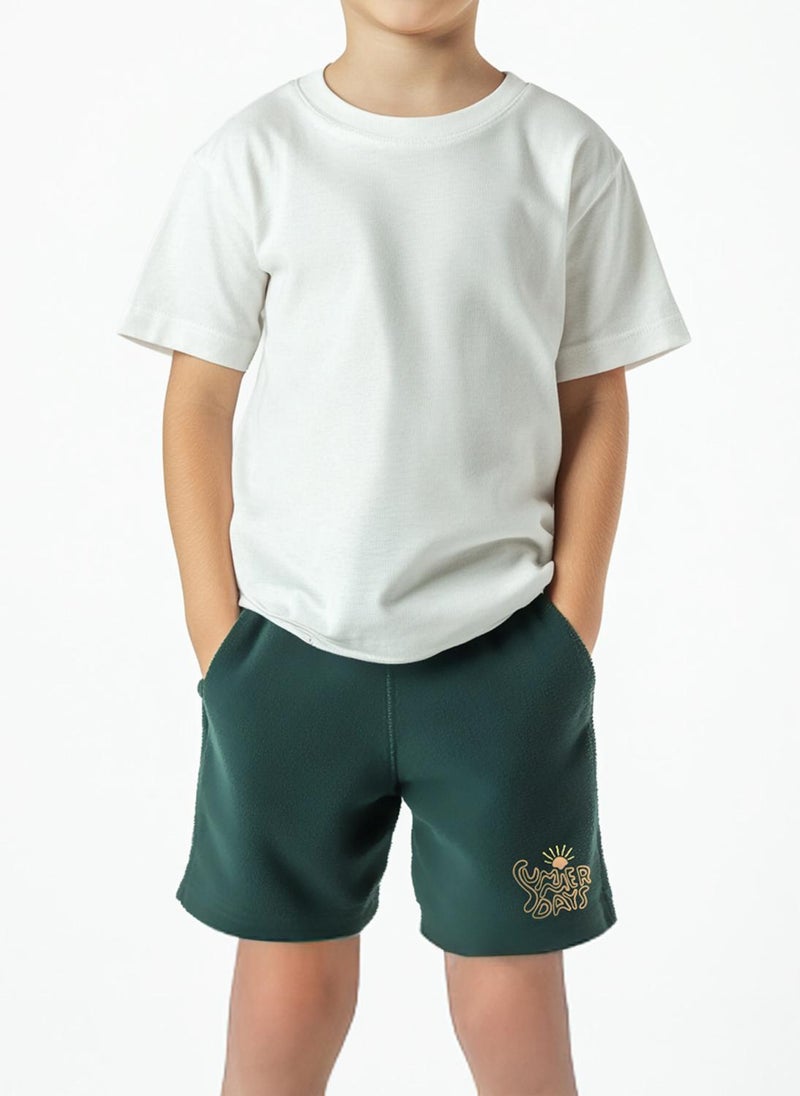 Nautinati Boys' Shorts With Graphic Print| Cotton Blend | Age 2 - 10 Years - Image 1