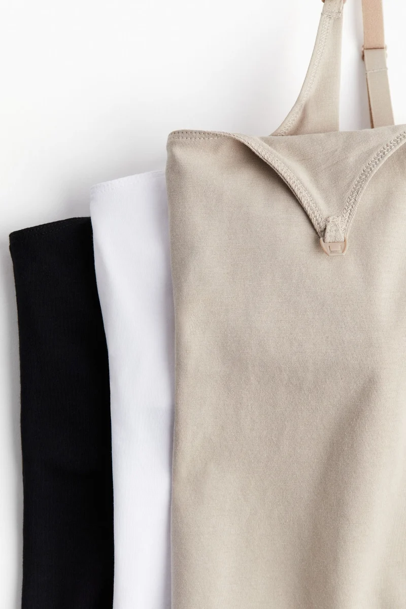 H&M  MAMA 3-pack nursing vest tops for Women | Best Price UAE