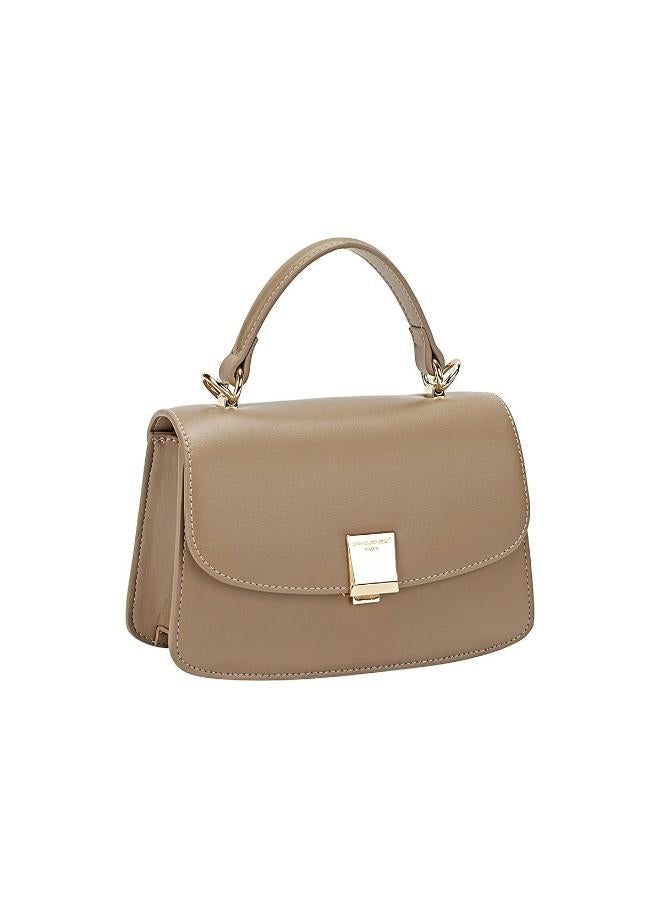 David Jones David Jones Shoulder Bag for Women, faux Leather Hobo Crossover Fashion Handbag Purse Color ALMONDMILK - Image 1