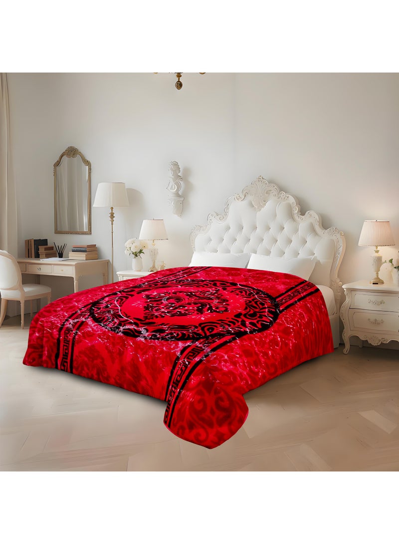 ستارجولد بطانية راشيل بريميوم 200×240 سم، تصميم 9، مكونة من طبقتين، فائقة النعومة والدفء، ثقيلة الوزن، منقوشة فاخرة، مناسبة للشتاء وجميع الفصول