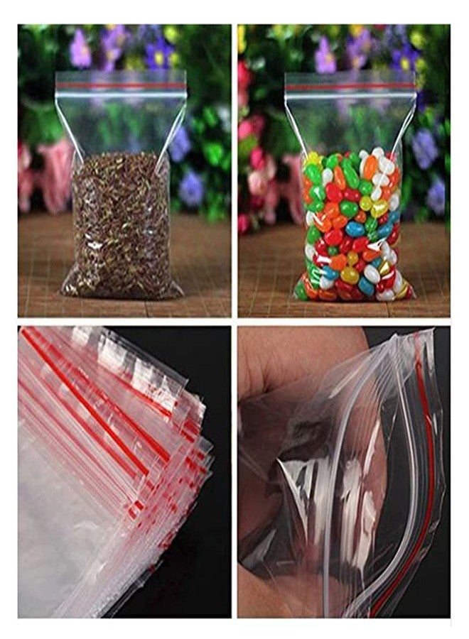 DMS RETAIL Zip Lock seal pack Pouch Bags Transparent Zipseal 7x10 Inches -Pack of 100-Resealable Plastic bags - Image 3