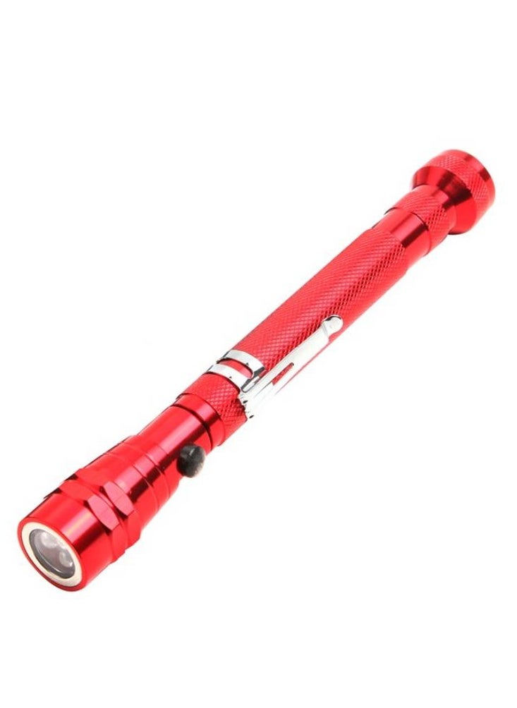 Generic Red 3-LED Telescoping Magnetic Pick-Up Tool – Extendable Flashlight with Magnetic Tip for Retrieving Metal Objects 