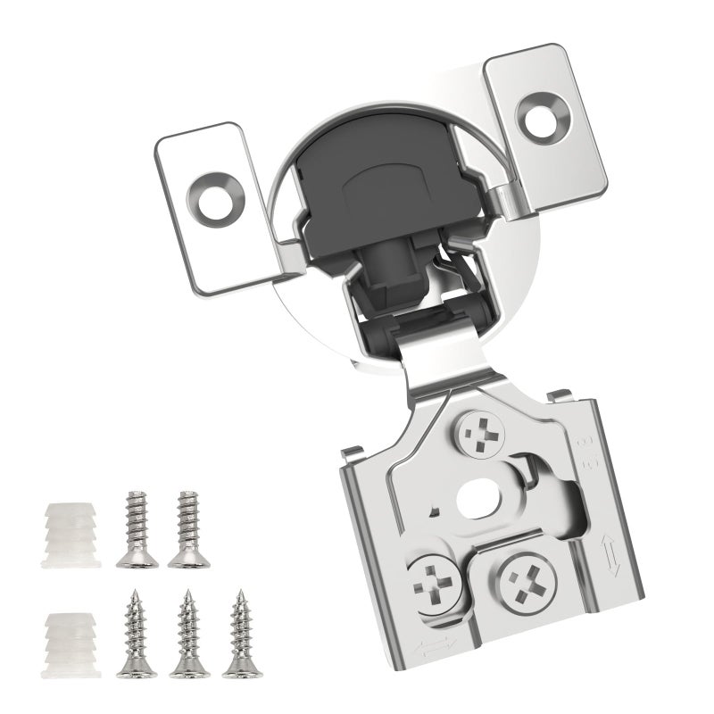 Chibery 60 Pack 58 Overlay 3D Soft Close Concealed Hinge for Face Frame Door Smooth Slow Self Closing Hinges Satin Nickel Hidden 105 Open Angle Stainless Steel Hinge for Kitchen Cabinet Door - Image 2
