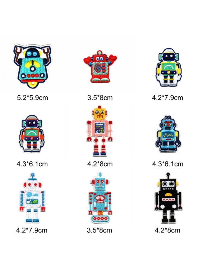 14Pcs Robot Iron-On Patches, Embroidered Appliques for Kids Clothing, Jeans, Backpacks, DIY Decoration and Repair - Image 2