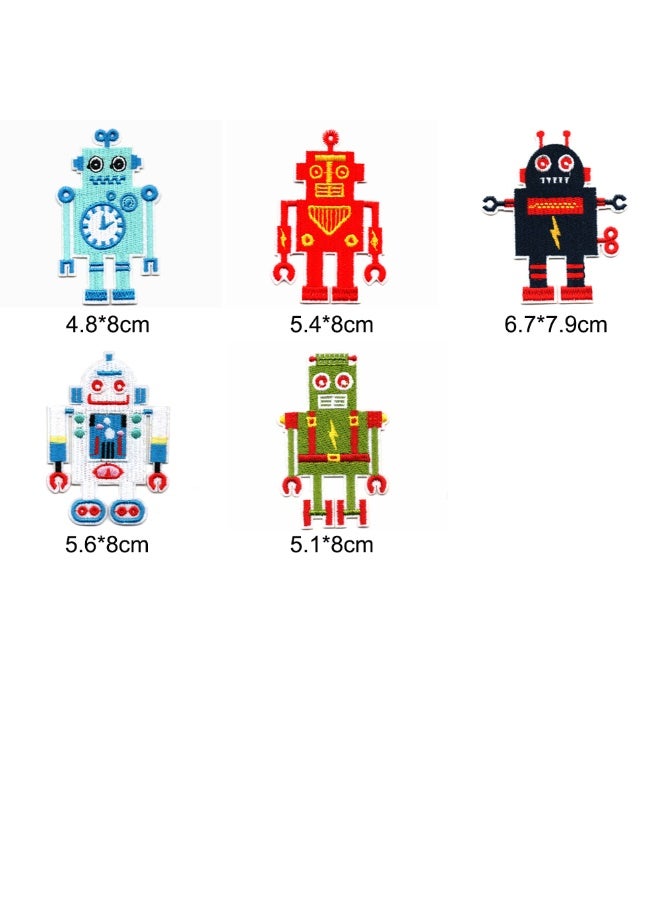 14Pcs Robot Iron-On Patches, Embroidered Appliques for Kids Clothing, Jeans, Backpacks, DIY Decoration and Repair - Image 3