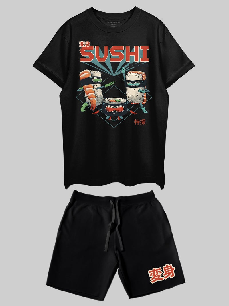 THREADCURRY Sushi Squad Printed Co-ord Set for Men & Women - Image 1